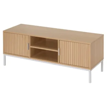 Comoda TV in culoare naturala cu aspect de lemn de stejar 120x45x40 cm Mid-Lines - Casa Seleccion imagine