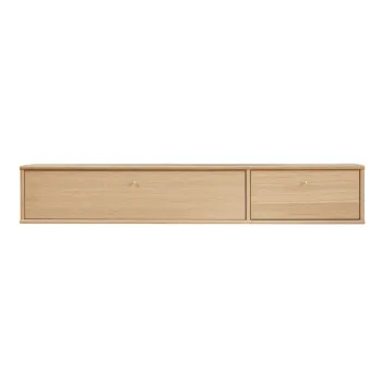 Comoda TV in culoare naturala cu aspect de lemn de stejar 133x22 cm Mistral - Hammel Furniture imagine