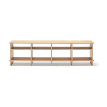 Comoda TV in culoare naturala cu aspect de lemn de stejar 180x50x40 cm Inari - Teulat imagine