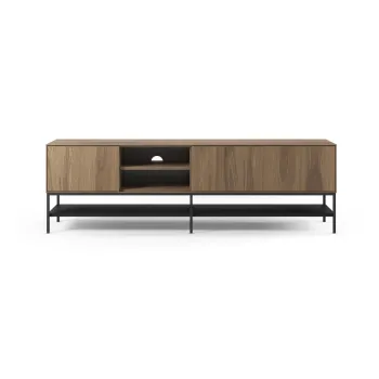 Comoda TV in culoare naturala cu aspect de lemn de stejar 180x55x35 cm Amira - Marckeric imagine
