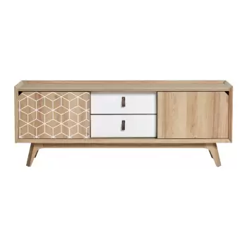 Comoda TV Marckeric Java, maro - alb imagine