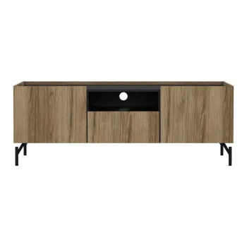 Comoda TV maro cu aspect de lemn de stejar 147x54x41 cm Bergen - Tvilum imagine