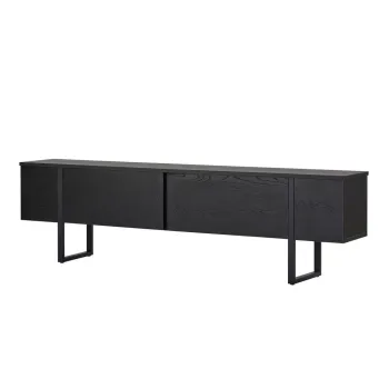 Comoda TV neagra 180x50x30 cm Onera - Kalune Design imagine