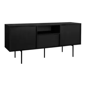 Comoda TV neagra 180x79x50 cm Bau - noo.ma imagine