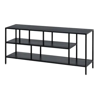 Comoda TV neagra din otel 120x55 cm - Ixia imagine