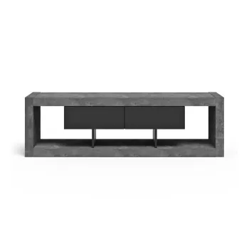 Comoda TV negru-gri cu aspect de beton 175x52 cm Nara - TemaHome imagine