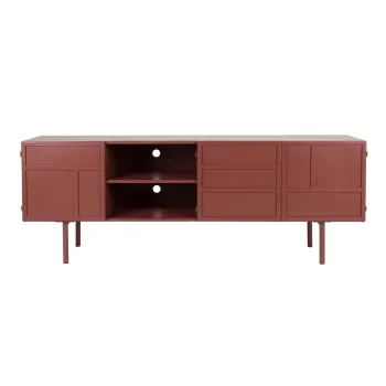 Comoda TV rosie din metal 160x58x36 cm Davis - White Label imagine