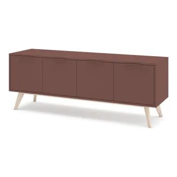 Comoda TV teracota cu aspect mat 140x53x40 cm Campus - Marckeric imagine