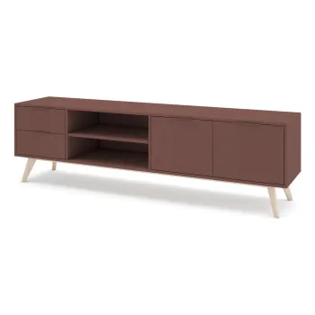 Comoda TV teracota cu aspect mat 180x53x40 cm Campus - Marckeric imagine