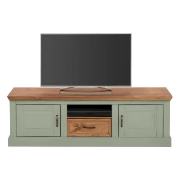 Comoda TV verde-deschis din lemn de pin 160x50 cm Selma - Storaa imagine