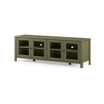 Comoda TV verde din lemn de pin 150x50x40 cm Alessandra - Marckeric imagine
