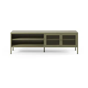 Comoda TV verde din metal 160x50x35 cm Fayna - Marckeric imagine