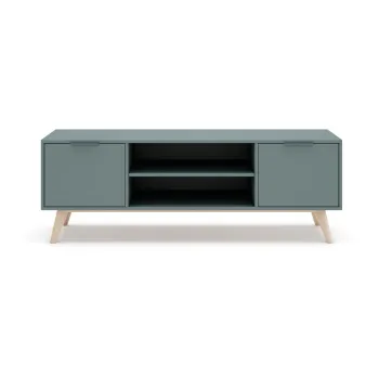 Comoda TV verde/gri 140x53 cm Pisco - Marckeric imagine