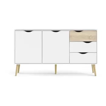 Comoda Tvilum Oslo, 147 x 82 cm, alb-natural imagine