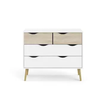 Comoda Tvilum Oslo, 99 x 82 cm, alb-natural imagine