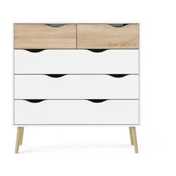 Comoda Tvilum Oslo, 99x101 cm, alb-natural imagine