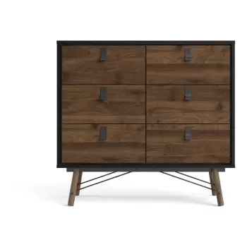 Comoda Tvilum Ry, 102 x 95 cm, maro inchis-negru imagine