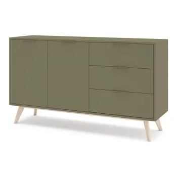 Comoda verde cu aspect mat 140x81x40 cm Campus - Marckeric imagine