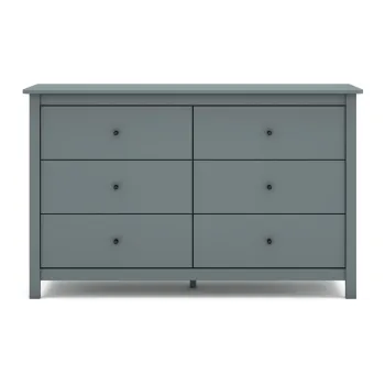 Comoda verde/gri joasa din lemn de pin 130x80 cm Misti - Marckeric imagine