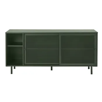 Comoda verde-inchis joasa din metal cu usa glisanta 160x75 cm Veep - Unique Furniture imagine