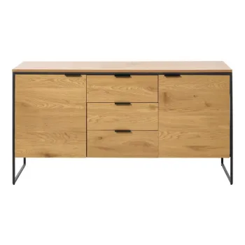 ComodAA(R)n culoare naturalAcu aspect de lemn de stejar 155x81x45 cm Cesura aEURUnique Furniture imagine