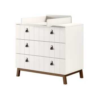 ComodAde copii bej cu masAde schimbat 98,5x94x57 cm Sezane aEURVipack imagine