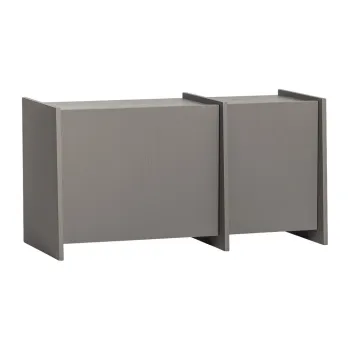 ComodATV gri cu aspect de lemn de frasin 102x53x44 cm Brock aEURWOOOD imagine