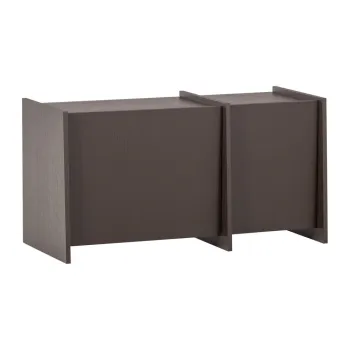 ComodATV maro A(R)nchis cu aspect de lemn de frasin 102x53x44 cm Brock aEURWOOOD imagine