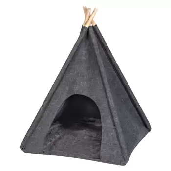 Cort tip teepee pentru animale de companie Wenko, gri inchis imagine