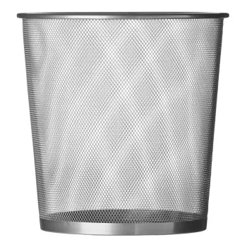 Cos de gunoi argintiu mat pentru birou din metal 12 l Den - Premier Housewares imagine