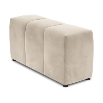 Cotiera pentru canapea modulara bej cu tapiterie din catifea Rome Velvet - Cosmopolitan Design imagine