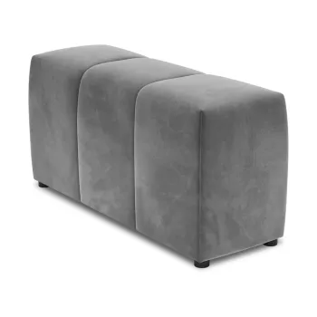 Cotiera pentru canapea modulara gri cu tapiterie din catifea Rome Velvet - Cosmopolitan Design imagine