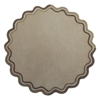 Covor A(R)n culoare naturalAE>esut manual rotund din lAcnAA, 180 cm Leo Scallop aEURFlair Rugs imagine