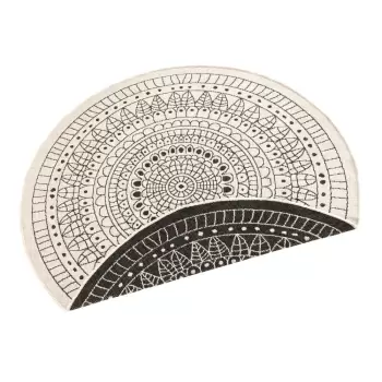 Covor adecvat pentru exterior NORTHRUGS Porto, O 200 cm, negru - crem imagine