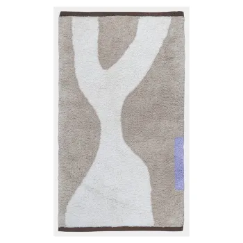 Covor alb/bej lavabil din bumbac 50x80 cm Figura - Mette Ditmer Denmark imagine