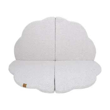 Covor alb de joaca pentru copii 160x160 cm - Meowbaby imagine