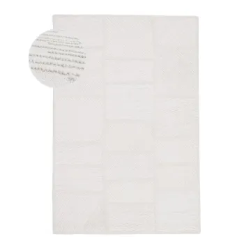 Covor alb E>esut manual din amestesc de lAcnA200x300 cm Sculptured Blocks aEURFlair Rugs imagine