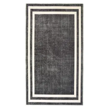 Covor alb/gri lavabil 150x80 cm - Vitaus imagine