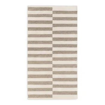 Covor alb/gri reversibil/tesut manual din lana 80x150 cm Vika - Hanse Home imagine