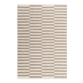 Covor alb/maro deschis reversibil/tesut manual din lana 200x300 cm Vika - Hanse Home imagine