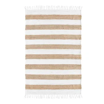 Covor alb-natural 50x80 cm Sagane - douceur d'interieur imagine