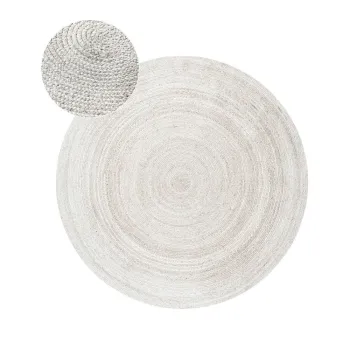 Covor alb reversibil/tesut manual rotund din iuta o 140 cm Braided - Hanse Home imagine