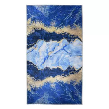 Covor albastru/auriu 200x80 cm - Vitaus imagine