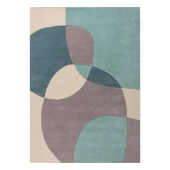 Covor albastru/bej din lana 230x160 cm Glow - Flair Rugs imagine