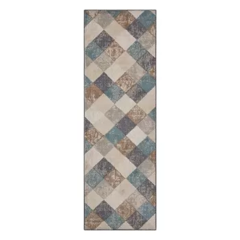 Covor albastru/bej tip traversa 200x80 cm Terrain - Hanse Home imagine