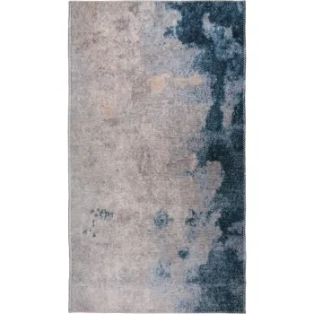 Covor albastru/crem lavabil 150x80 cm - Vitaus imagine