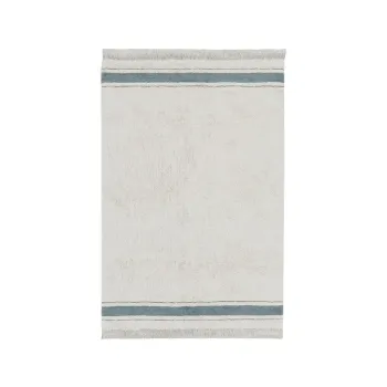 Covor albastru/crem lavabil/tesut manual din bumbac 140x200 cm Gastro Vintage Blue - Lorena Canals imagine