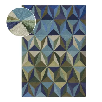 Covor albastru din lana 120x170 cm Reverie - Flair Rugs imagine