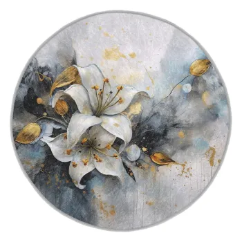 Covor albastru/gri lavabil rotund o 150 cm Golden Lilly - Mila Home imagine