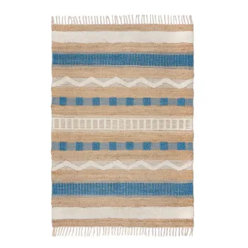 Covor albastru/in culoare naturala tesut manual din amestec de iuta 120x170 cm Medina Jute - Flair Rugs imagine
